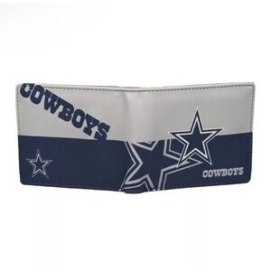 NFL Dallas Cowboys Men's Printed Logo Leather Bi-Fold Wallet‎
